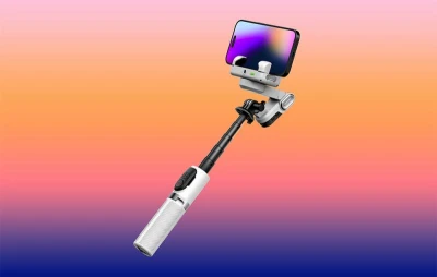 AOCHUAN Smart M1 Pro bílý stabilizátor s RGB osvětlením