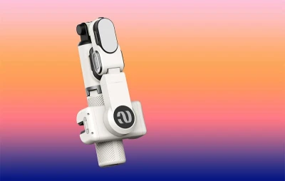 AOCHUAN Smart M1 Pro bílý stabilizátor s RGB osvětlením
