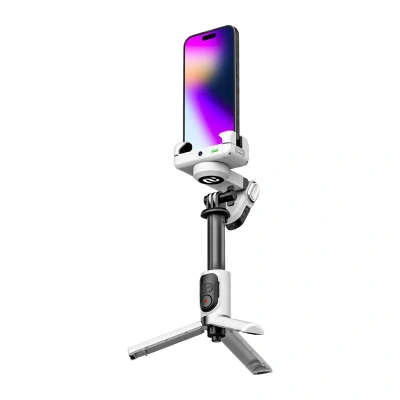 AOCHUAN Smart M1 Pro bílý stabilizátor s RGB osvětlením