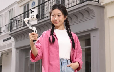 Aochuan P2 bílý 3osý stabilizátor pro mobilní telefony s AI senzorem