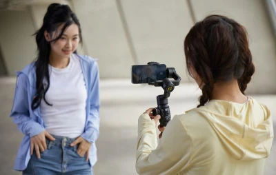 Aochuan Smart S2 černý tříosý stabilizátor pro telefon