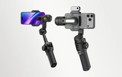 AOCHUAN S3 černý tříosý stabilizátor pro smartphony s přídavným displejem