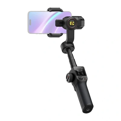 AOCHUAN S3 černý tříosý stabilizátor pro smartphony s přídavným displejem