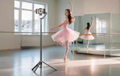 Aochuan V3 černý stabilizátor pro smartphone s AI senzorem
