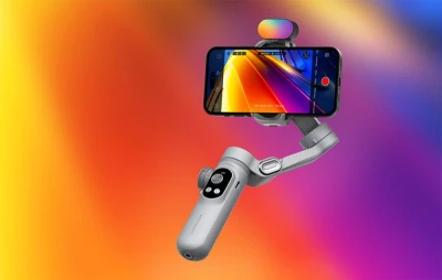 Aochuan Smart X Pro šedý stabilizátor s RGB osvětlením