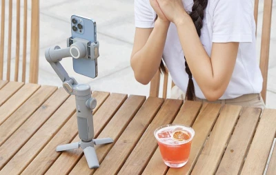 Aochuan Smart X Pro šedý stabilizátor s RGB osvětlením