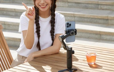 AOCHUAN Smart XE černý stabilizátor s RGB osvětlením
