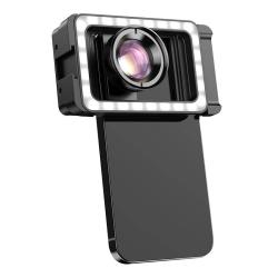 Apexel Mobilní objektiv APL-HB100FL23 100mm makro s LED diodou (černý)