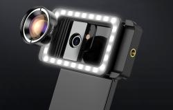 Apexel Mobilní objektiv APL-HB100FL23 100mm makro s LED diodou (černý)