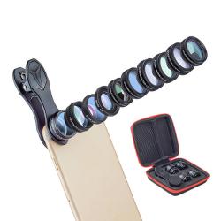 Apexel Sada mobilních objektivů APL-DG10 10 v 1 (černá)