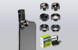 Apexel Sada mobilních objektivů APL-DG6V2 6 v 1 univerzální (černá)