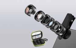 Apexel Sada mobilních objektivů APL-DG6V2 6 v 1 univerzální (černá)