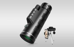 Apexel Stativ/přenosný objektiv APS-40x60 40X60 monokulár se stativem (černý)