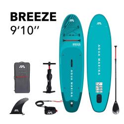 Aqua Marina Breeze 9,10 BLUE 2025 blue paddleboard set s pádlem Aqua Marina Breeze 9,10 BLUE 2025 blue paddleboard set s pádlem