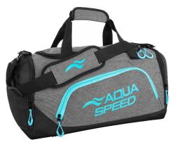 Aqua-Speed Duffle Bag M sportovní taška šedá-tyrkysová Aqua-Speed Duffle Bag M sportovní taška šedá-tyrkysová