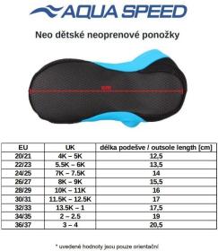 Aqua-Speed Neo dětské neoprénové ponožky modré