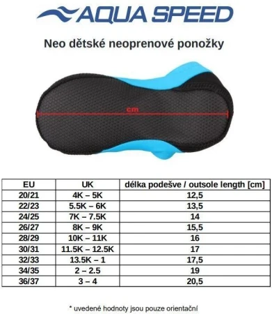Aqua-Speed Neo dětské neoprénové ponožky modré