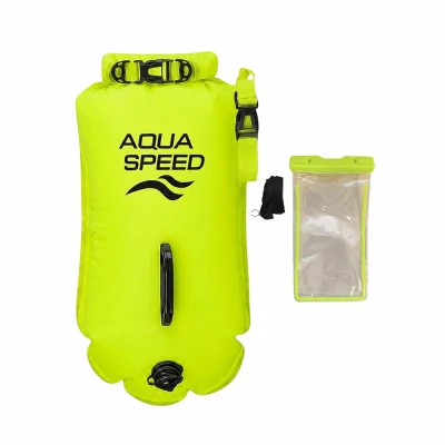 Aqua Speed Plavecká bójka a suchý vak OPEN WATER 37x72 + pouzdro na mobil