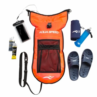 Aqua Speed Plavecká bojka OPEN WATER SWIM s kapsou 17l oranžová