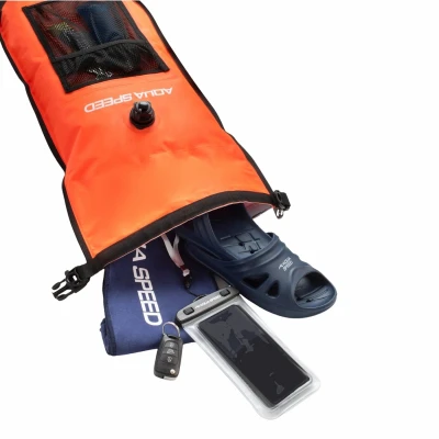 Aqua Speed Plavecká bojka OPEN WATER SWIM s kapsou 17l oranžová