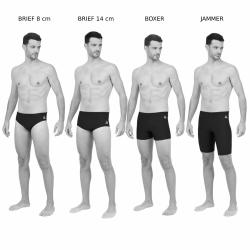 Aqua Sphere Pánské plavky ESSENTIAL BOXER šedá/červená