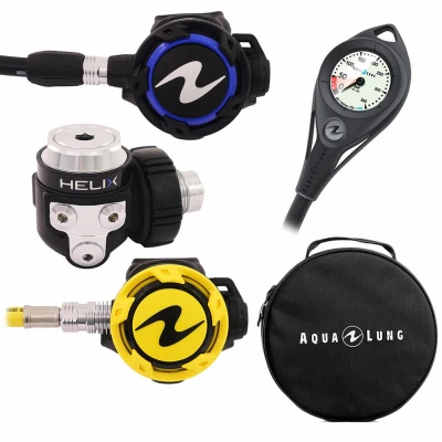 Aqualung HELIX DIN automatika, octopus HELIX, manometr AL50 a taška