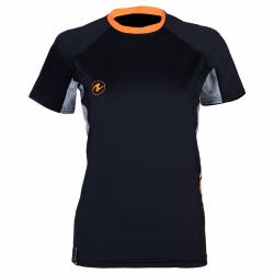 Aqualung Dámské lycrové triko Aqua Lung LOOSE FIT černá/šedá krátký rukáv