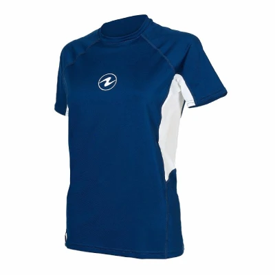 Aqualung Dámské lycrové triko Aqua Lung LOOSE FIT modrá/bílá