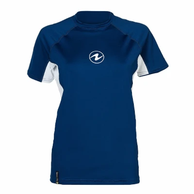 Aqualung Dámské lycrové triko Aqua Lung LOOSE FIT modrá/bílá