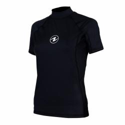 Aqualung Dámské lycrové triko Aqua Lung RASHGUARD SLIM FIT černá kr. rukáv