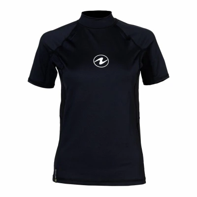 Aqualung Dámské lycrové triko Aqua Lung RASHGUARD SLIM FIT černá kr. rukáv