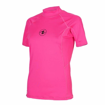 Aqualung Dámské lycrové triko Aqua Lung RASHGUARD SLIM FIT růžová kr. rukáv