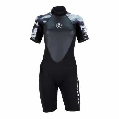 Aqualung Dámský neoprenový short Aqua Lung HYDROFLEX SHORTY 3 mm černá/bílá