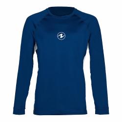 Aqualung Pánské lycrové triko Aqua Lung LOOSE FIT modrá/bílá dlouhý rukáv