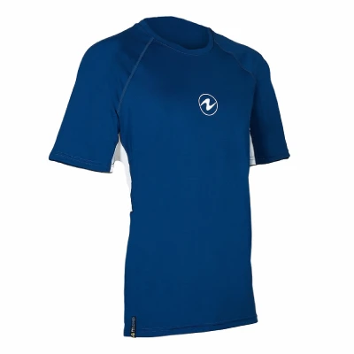 Aqualung Pánské lycrové triko LOOSE FIT modrá/bílá