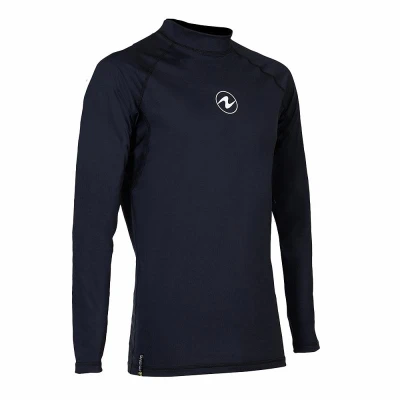 Aqualung Pánské lycrové triko Aqua Lung SLIM FIT černá, dlouhý rukáv