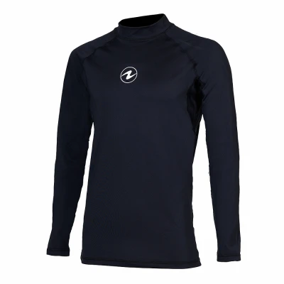 Aqualung Pánské lycrové triko Aqua Lung SLIM FIT černá, dlouhý rukáv