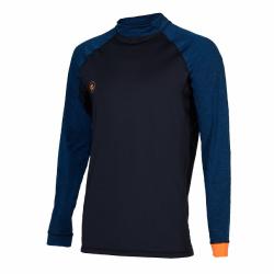 Aqualung Pánské lycrové triko SLIM FIT černá/modrá, dlouhý rukáv