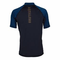 Aqualung Pánské lycrové triko SLIM FIT černá/modrá, krátký rukáv