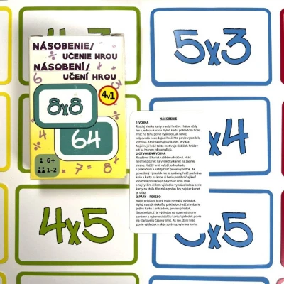 Argus Hra hrací karty edukační násobilka 4v1