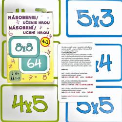 Argus Hra hrací karty edukační násobilka 4v1