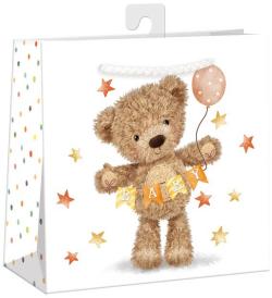 Argus Taška dárková medvídek 16x16x8cm papírová matná Argus Taška dárková medvídek 16x16x8cm papírová matná