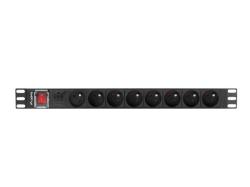 Lanberg POWER DISTRIBUTION UNIT (PDU) 19" LANBERG 1U 16A 2M 8X FRENCH OUTLETS BLACK Lanberg POWER DISTRIBUTION UNIT (PDU) 19" LANBERG 1U 16A 2M 8X FRENCH OUTLETS BLACK
