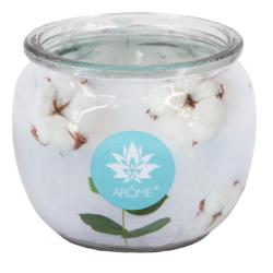 Arome Svíčka vonná sklo ČERSTVÁ BAVLNA 90g (hoří 22hod)