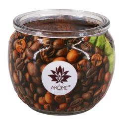 Arome Svíčka vonná sklo KÁVOVÉ ZRNO 90g (hoří 22hod)