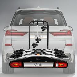 Aroso nosič na tažné zařízení na 3 kola / elektrokola Main 3 Silver sklopný + adaptér el. přípojky zdarma