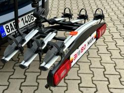 Aroso nosič na tažné zařízení na 3 kola / elektrokola Main 3 Silver sklopný + adaptér el. přípojky zdarma