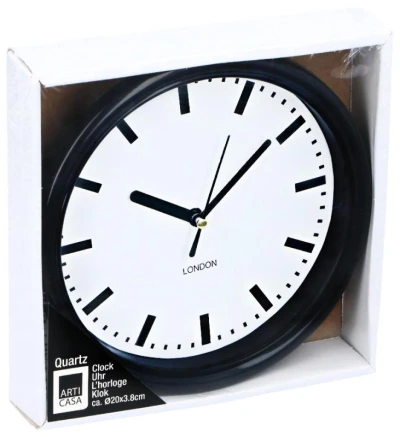 Articasa Nástěnné hodiny 20 cm černá Articasa Nástěnné hodiny 20 cm černá