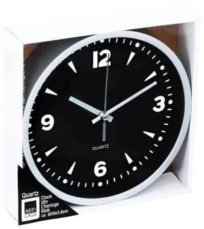 Articasa Nástěnné hodiny 20 cm šedá Articasa Nástěnné hodiny 20 cm šedá