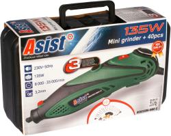 Asist Bruska mini přímá 135W v kufru, příslušenství 40díl.